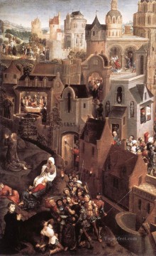 Escenas de la Pasión de Cristo 1470detalle1lado izquierdo religioso Hans Memling Pinturas al óleo